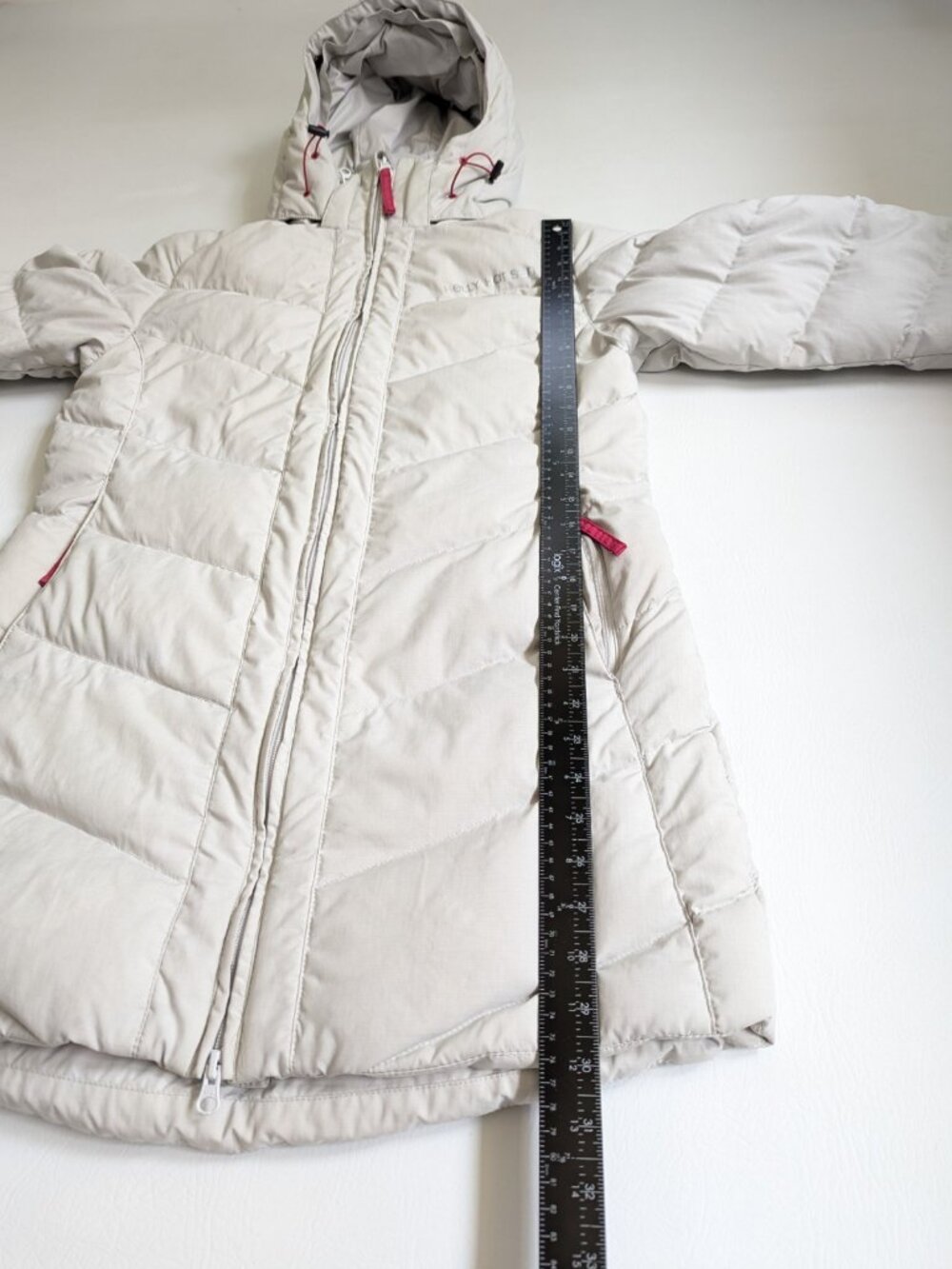 Helly Hansen Aden Down Parka Coat S/P Light Grey - Picture 10 of 16